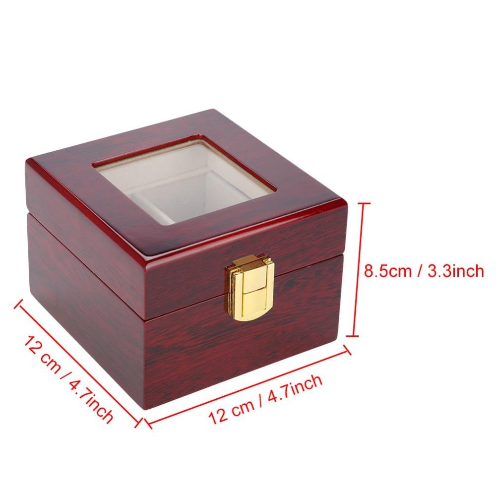 Metal Lock Wristwatch Display Case 2 Grids Design Watch Organizer Watch Storage Box  Men Women Use