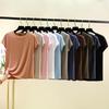 Women's Crew Neck Short Sleeve Tee Slim Fit Casual Modal Solid Color Knit Layering Top