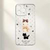 Cat Star TPU transparent phone case suitable for iPhone 17 16 15 14 13 12 11 Pro/Max/Plus anti drop and shockproof back cover