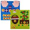 2PCS Kindergarten Felt Finger Math Busy Board Montessori Educational Learning Kids Toy Preschool Manipulatives for Classroom