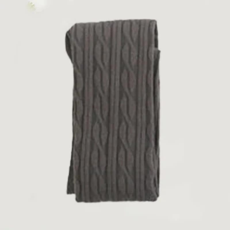 

2 пари жіночих довгих шкарпеток у формі труби, модних повсякденних теплих зимових товстих білих бавовняних шкарпеток сірий