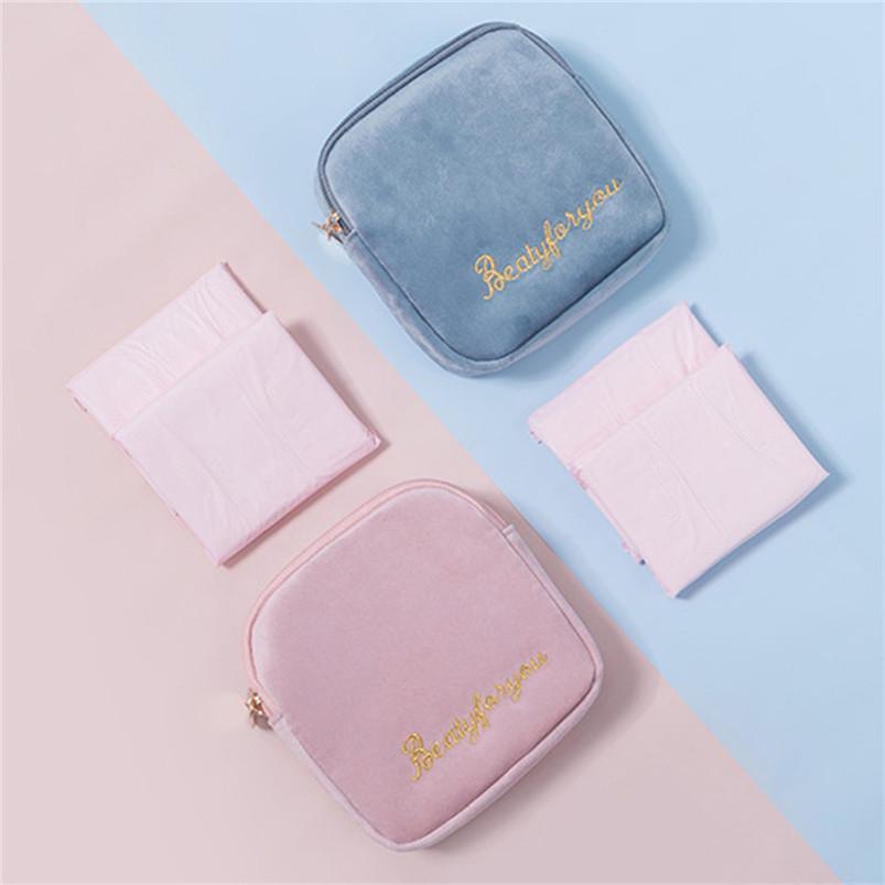Travel Nursing Pad Holder Sanitary Napkin Storage Bag Credit Card Key Coin Purse Organizer