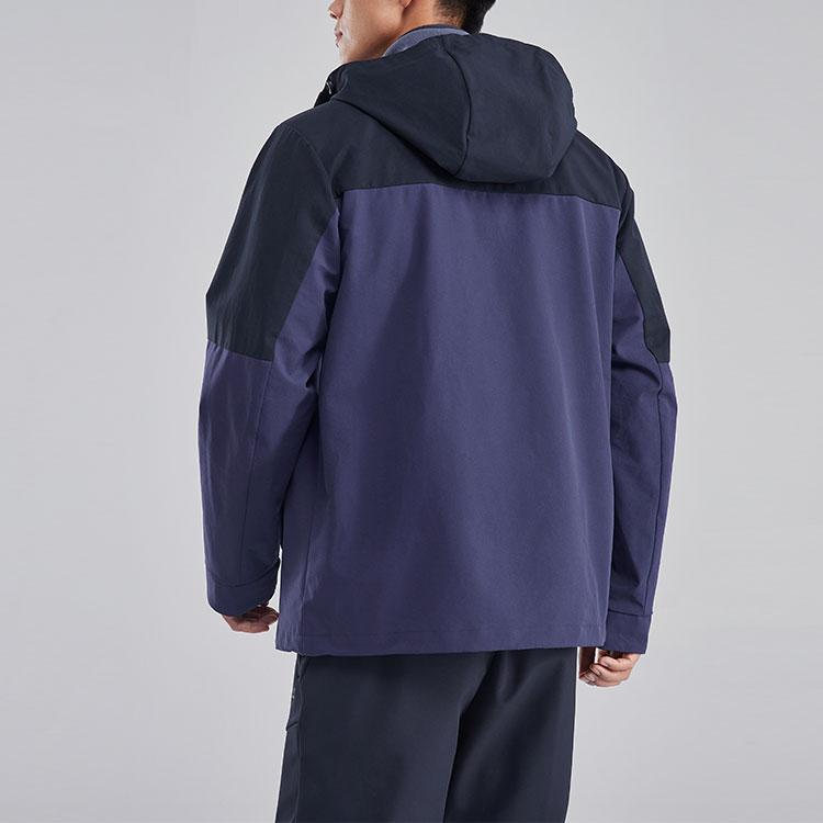 Skechers Color Block Zip Up Hooded Reversible Jacket Men Jackets Navy-Blue P423M167-02MZ