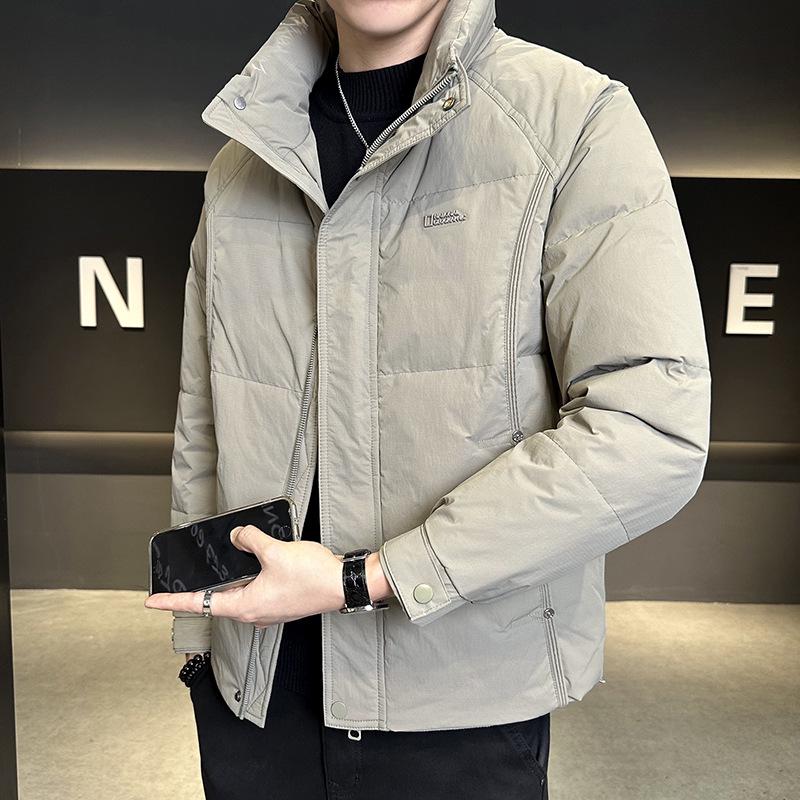 50% Winter Thickened Men's Down Jacket with Stand Collar