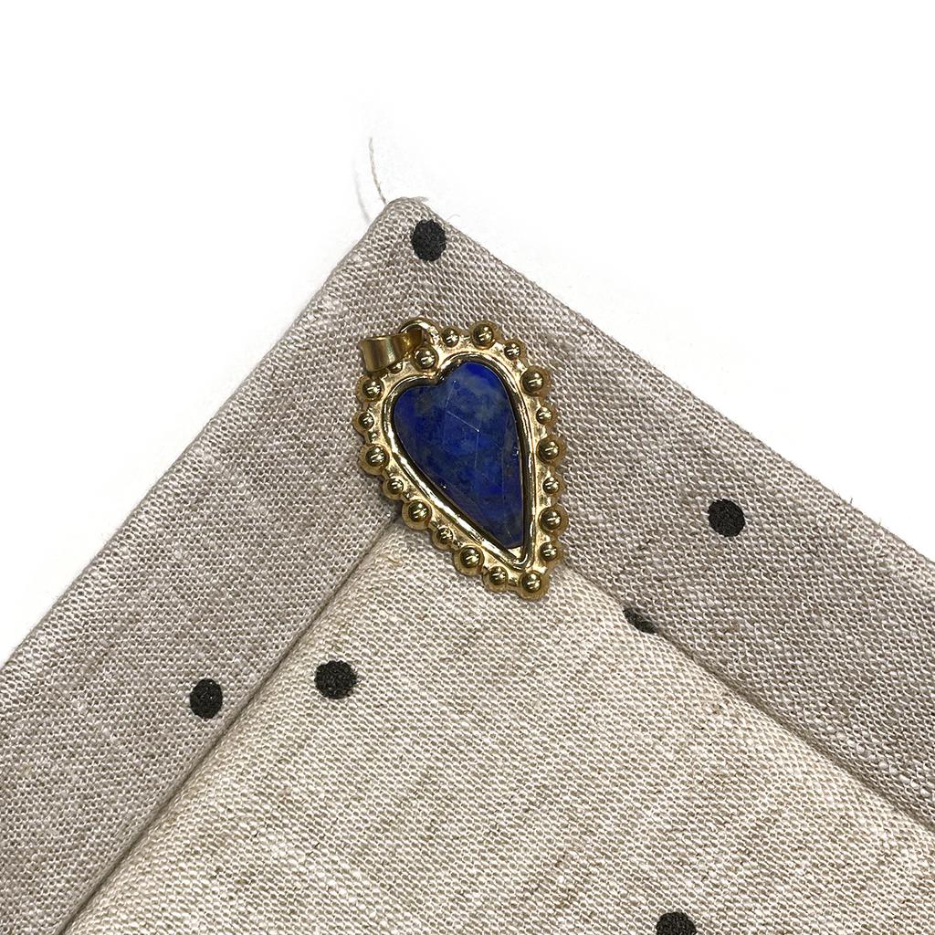 1Pc, Natural Stone Faceted Heart Pendant 19x28mm Golden Lace Bezel Frame Single Hole Charm for DIY Necklace Jewelry Making