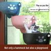 Removable Suction Cup Cat Hammock with Glass Crescent Design for Sunbathing