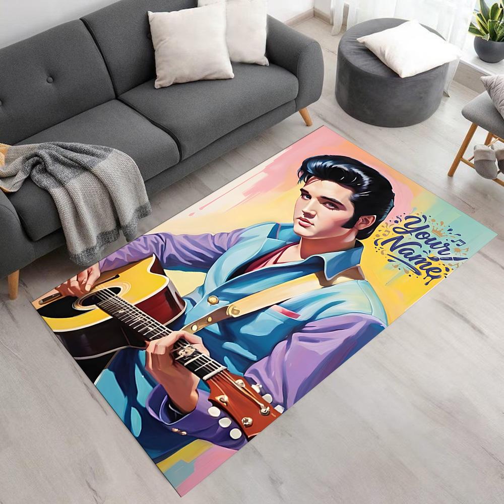 Elvis Presley Customize Your Name Floor Rug Office Rug Perfect for Decorate Room Outdoor Living Rooms Dining Room Antislip Carpet Office Home Decor