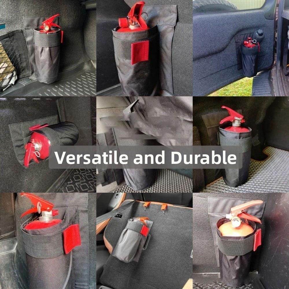 Seat Back Mount Fire Extinguisher Holder Car Extinguisher Bag  Emergency Preparedness