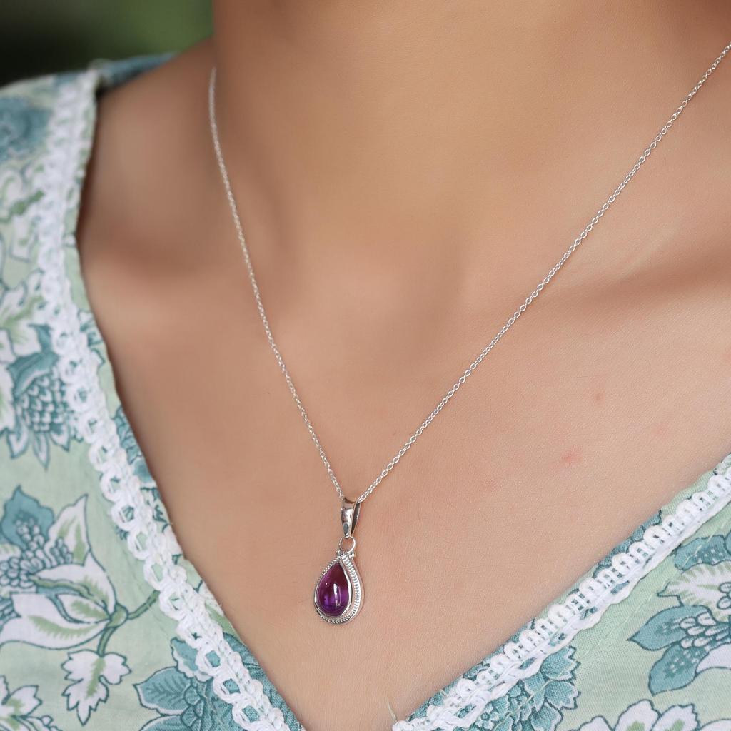 Sterling Silver Amethyst Jewelry Set, Women Jewelry, Gift For Her, February Birthstone Jewelry