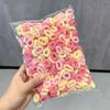 500 Stück/Set Kinder Einfarbig Gitter Welle Elastische Haarbänder Baby Mädchen Scrunchie Gummibänder Kind Süß Niedlich Haaraccessoires
