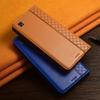 Napa Inner Grid Genuine Leather Flip Case For Sony Xperia 1 5 10 II III IV V VI VII Plus Phone Cover Card Cases Scratch Proof
