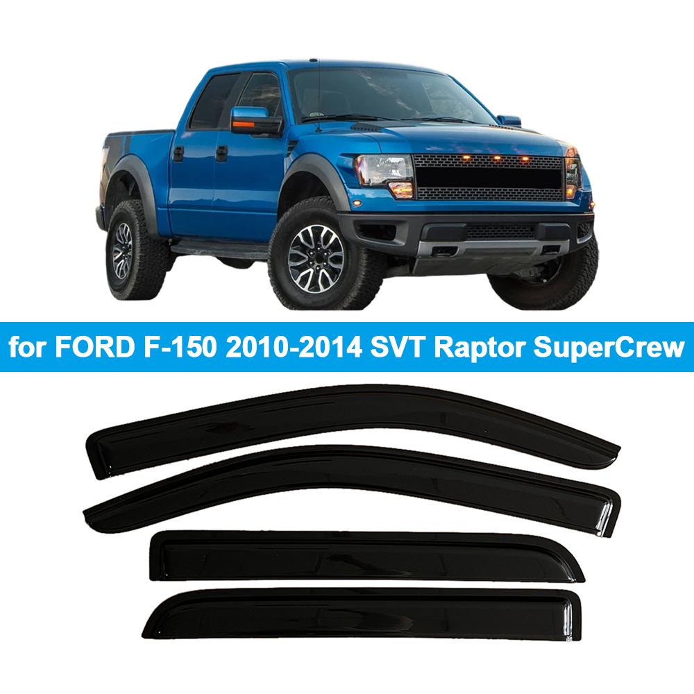 Ford F-150 10-14 SVT Raptor SuperCrew Rain & Sun Visor Window Deflector