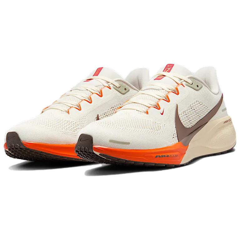 Nike Air Zoom Pegasus 41 Sail Light Khaki Safety Orange Ironstone Men's Road Running Shoes HV5975-102