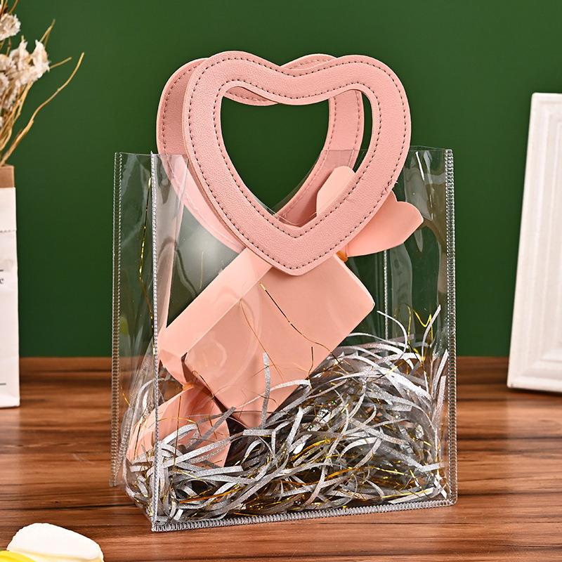 

6Pcs Gift Bags High-End Heart-Shaped Handle Bag Holiday Tote Bags For Parties New Year Weddings Valentine S Day Christmas 6pcs