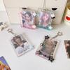 Ins Star Photocard Holder Acrylic Glitter Card Case Idol Photo Frame Photo Album ID Card Card Film Sleeve With Pendant Keychian