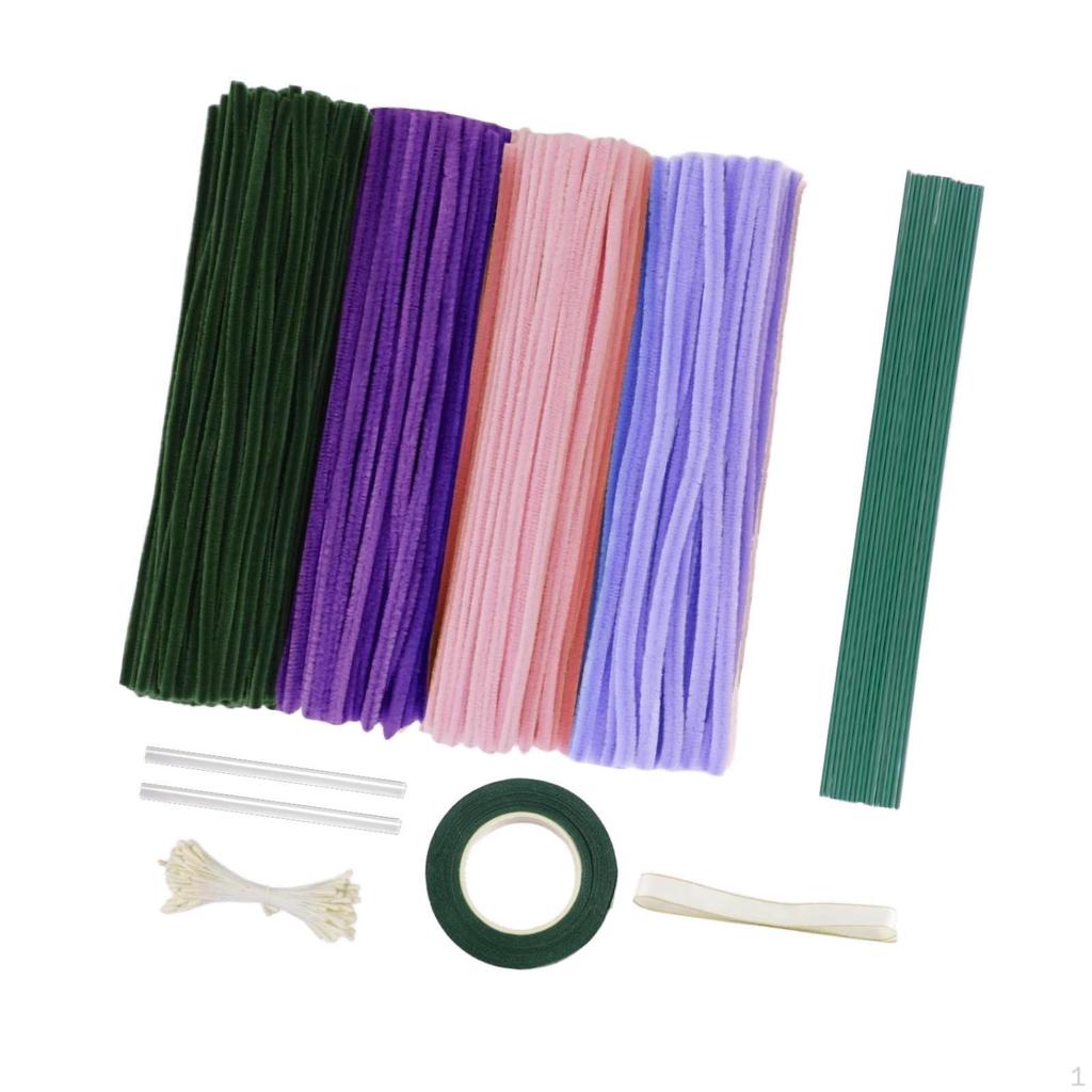 DIY Flower Making Kit, -Pipe, Craft Supplies, Decorative Bouquet Supplies for