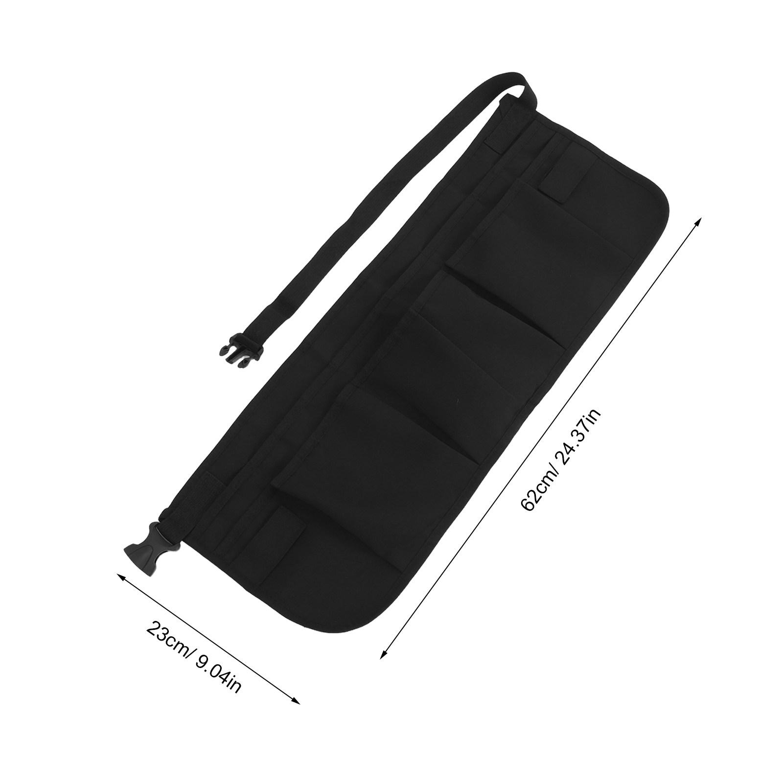 Adjustable Waterproof Polyester Waist Apron Multi Pocket Tool Organizer for Carpenters Electricians Mechanics Gardeners Outdoor чёрный