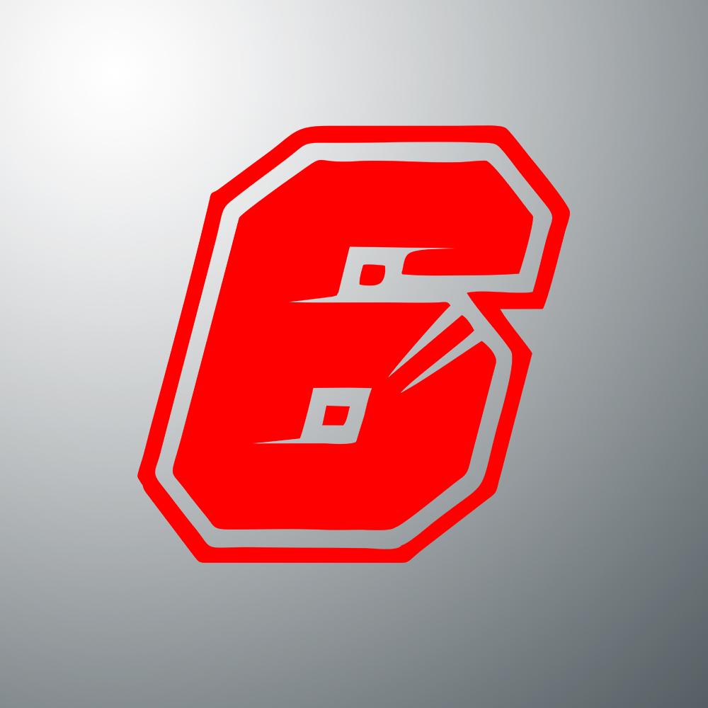 Universal Red Number Motorcycle Sticker, Durable Self-adhesive Vinyl Decal for Fairing Fender Helmet and Scooter Decoration