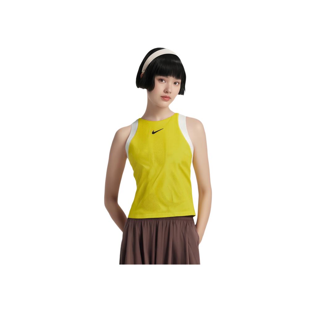 New Nike SLAM Tennis Top Women's Yellow FZ6476-344