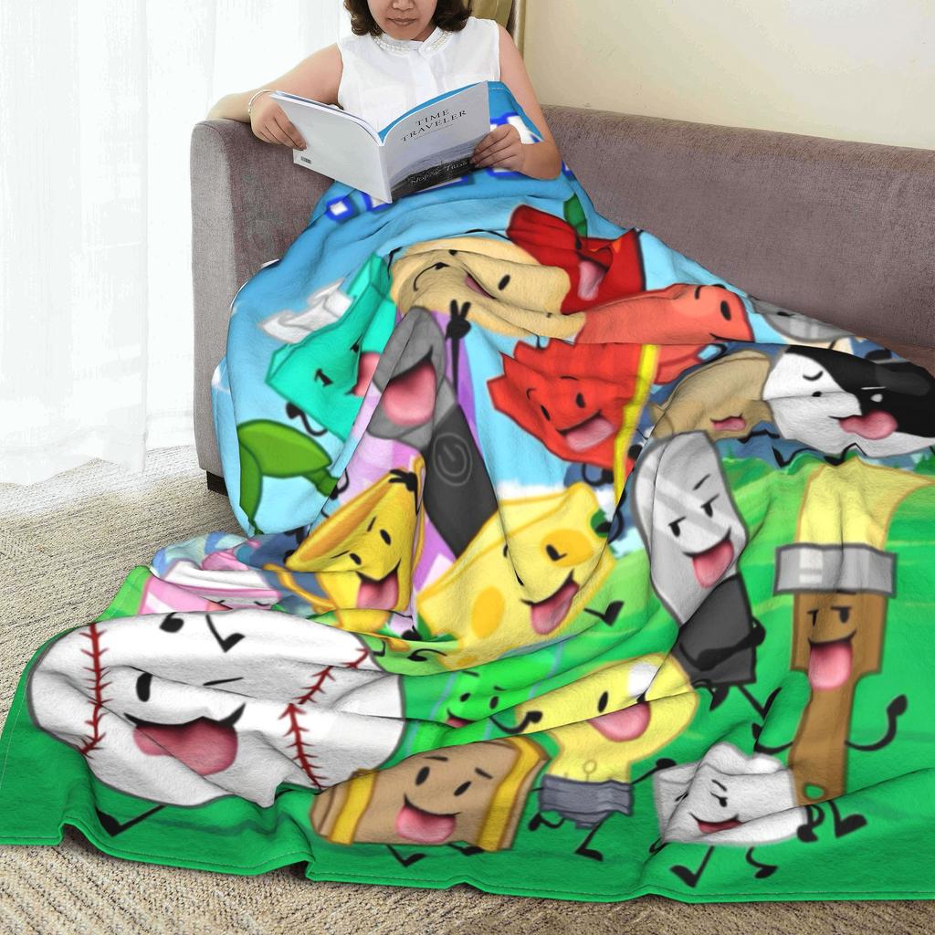Inanimate Insanity Cartoon Blanket All Characters Plush Vintage Soft Throw Blanket Chair Covering Sofa All Season Bedroom