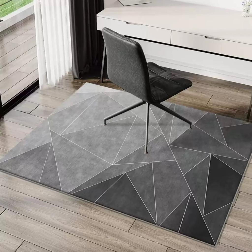 Modern Rectangular Chair Mat for Room Study Geometric Bedroom Decor Antiskid Printed Carpets for Living Room Area Rugs Luxury