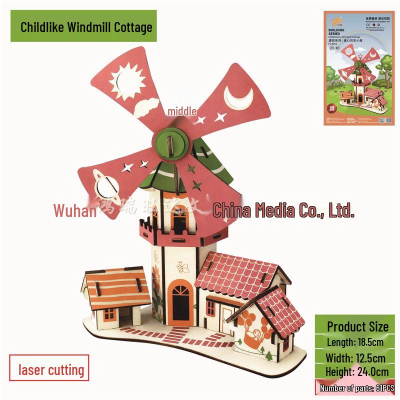 3D DIY Wooden Jigsaw Puzzle Model - Laser Cut Building Set
