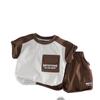 2026 Summer Boys' Cotton T-Shirt & Workwear Shorts Two-Piece Set