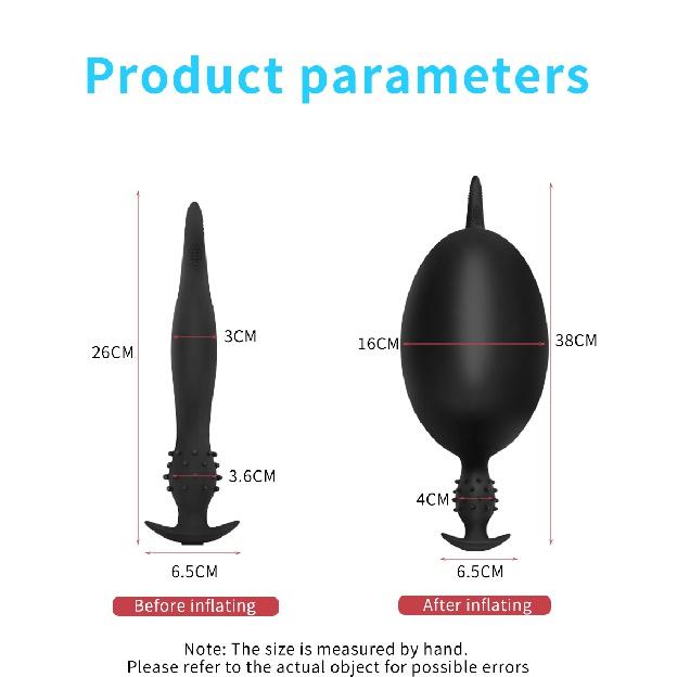 16/18cm Inflatable Anal Pump Enlargement Of Anus Dilator Vagina Massager Sex Toys Silicone Butt Plug For Wearing Prostate