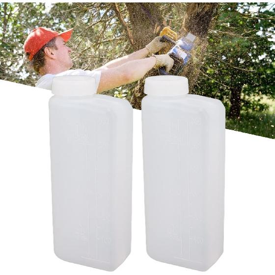 2 Pcs Oil Mixing Bottle, Superb Craftsmanship 2 Stroke Oil Petrol Fuel Mix Bottle High Performance Mixing Bottle for Chainsaw Ironing Machine