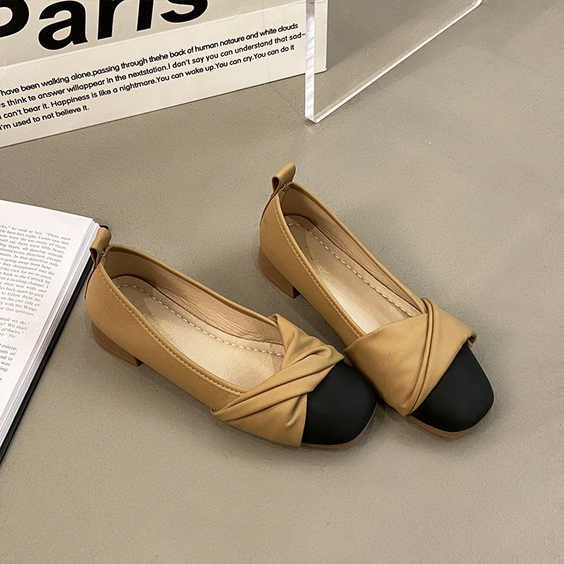 

Поздний вечерний бриз, нежный, мягкая подошва, одинарные туфли, женская обувь 2025 года, весна и осень с юбками, повседневные женские туфли Мэри Джейн на плоской подошве для бабушек 40 хаки