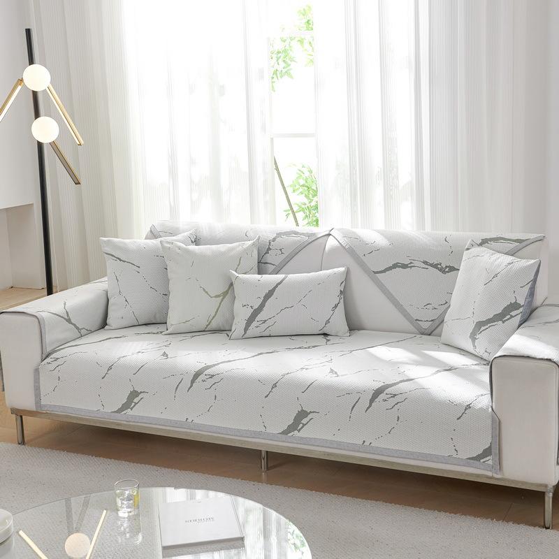 

Summer Cool Sofa Cushion New Ice Silk Sofa Mat Seat Cushion Advanced Straight Row Sofa Cover Cover Cloth 70*70cm