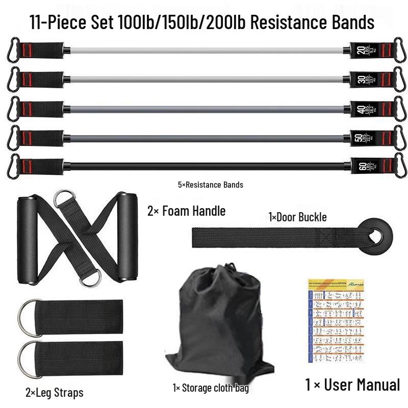 

Ruilv 11-Piece Resistance Band Set for Fitness Training