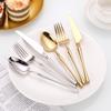 Stainless Steel Small Waist Cutlery Set: Steak Knife, Fork, Dessert Spoon, Mirror Finish.