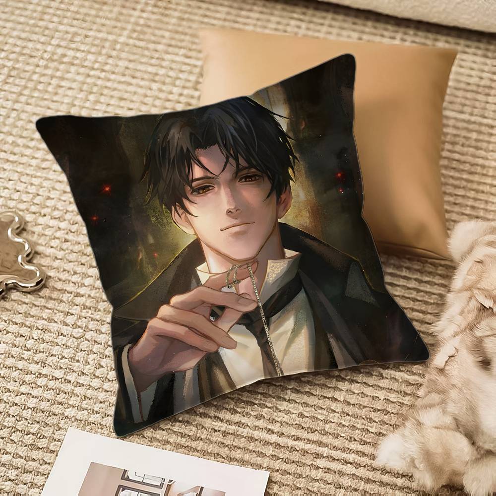 

Anime L-lord of Mysteries Pillow Case Anti-dustmite Invisible zipper Sofa Bed 12x12Inch