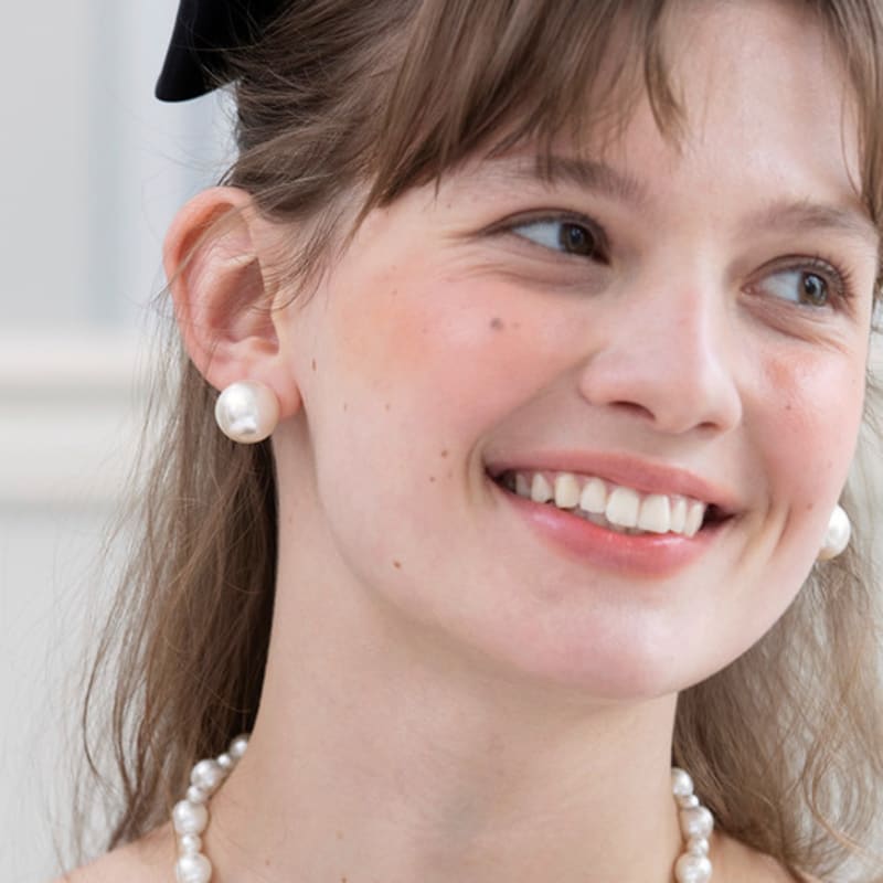 FANTASTIC PLANET Silver 925 Classic Pearl Earrings 8mm, 10mm, 12mm, 14mm, 16mm