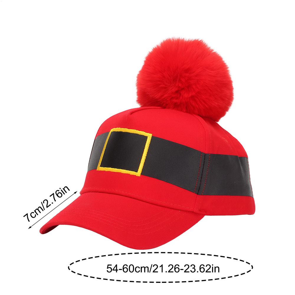 Santa Baseball Caps Red Holiday Festive Headwear Christmas Trucker Hat for Men Women Adults Him Her Friends Family