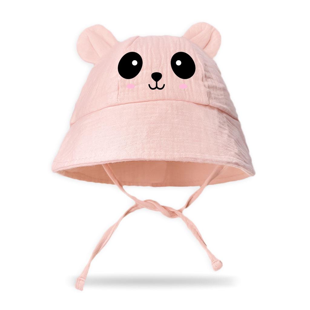 Neuer Little Bear Musselin Fischerhut für Kinder - Frühling/Sommer Baby Sonnenhut