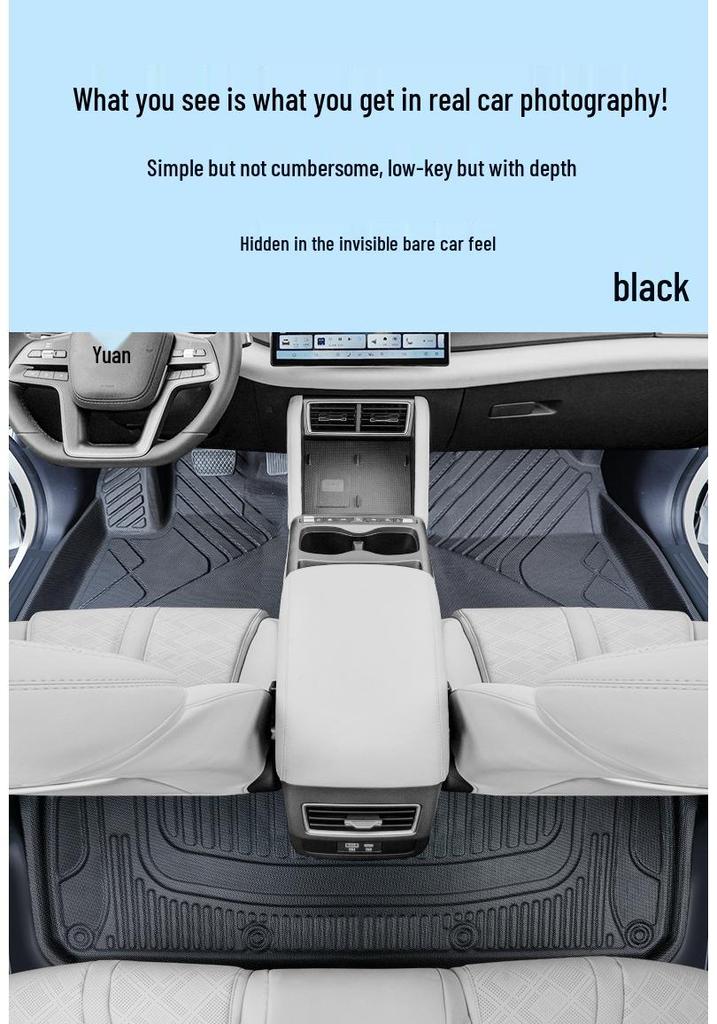 BYD Yuan UP 2025 Custom Double-Layer TPE Full Enclosure Floor Mats, Original Car Color