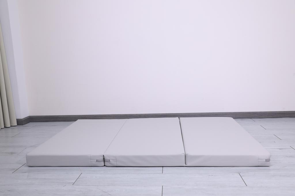 Gymnastic Mattress Satellite Pu 150X100X8 Cm - Three-Piece Grey