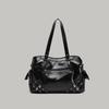 Korean Ins Rivet Design Tote Bag for Women, 2025 Summer New Large-capacity Biker Bag, Spicy Girl Style Crossbody Bag
