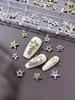 1Box(60pcs) Diamond-encrusted Five-pointed Star Alloy Nail Art Jewelry Decoration
