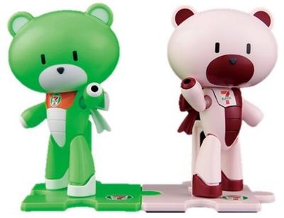 BANDAI HGPG Set Color Plastic Model 1/144 Petit'gguy Seven-Eleven Pre-Colored