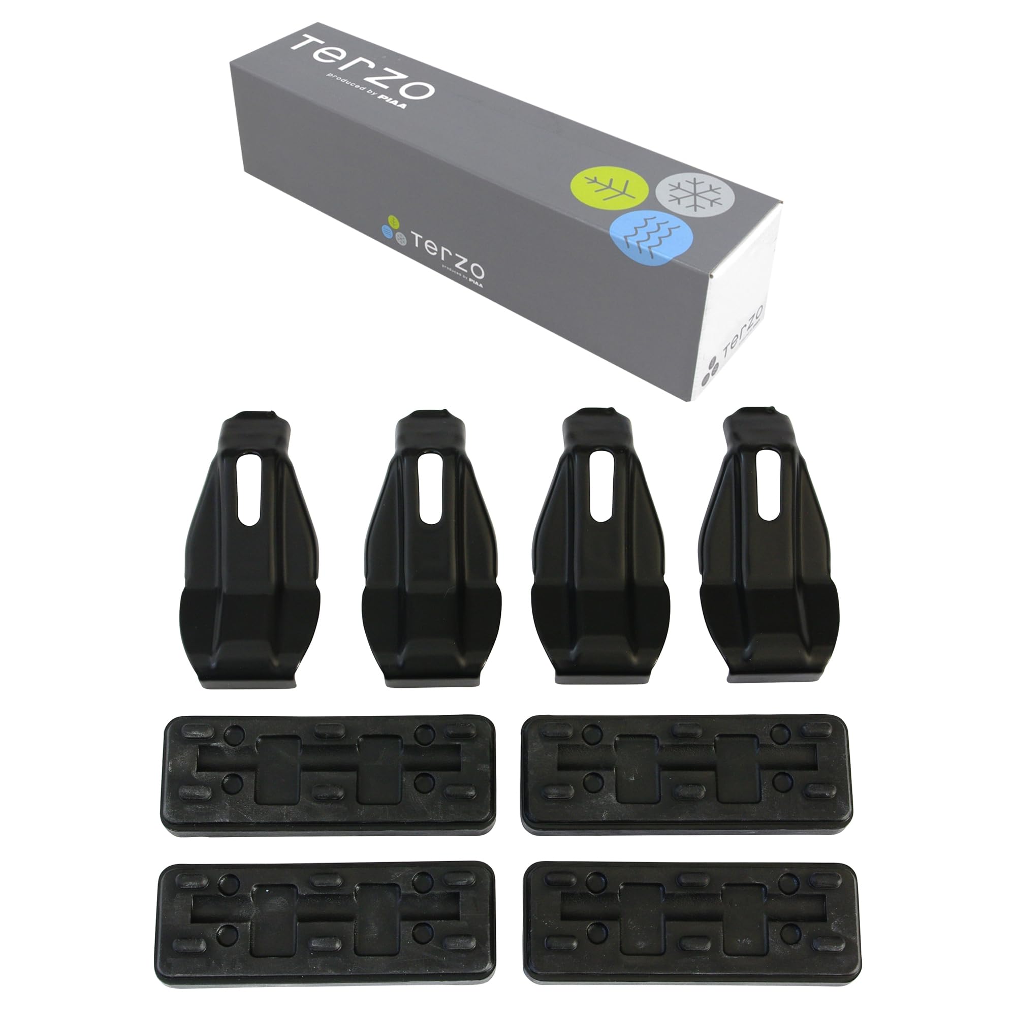 

Terzo Carrier Set of for Daihatsu Tanto and Subaru Chiffon and and (by PIAA) Roof/Base Holders, 4, Black, LA60# LA60# LA61# (EH435 EH435) чёрный