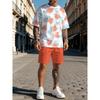 Men's Printed Short-Sleeve T-Shirt and Casual Shorts Set