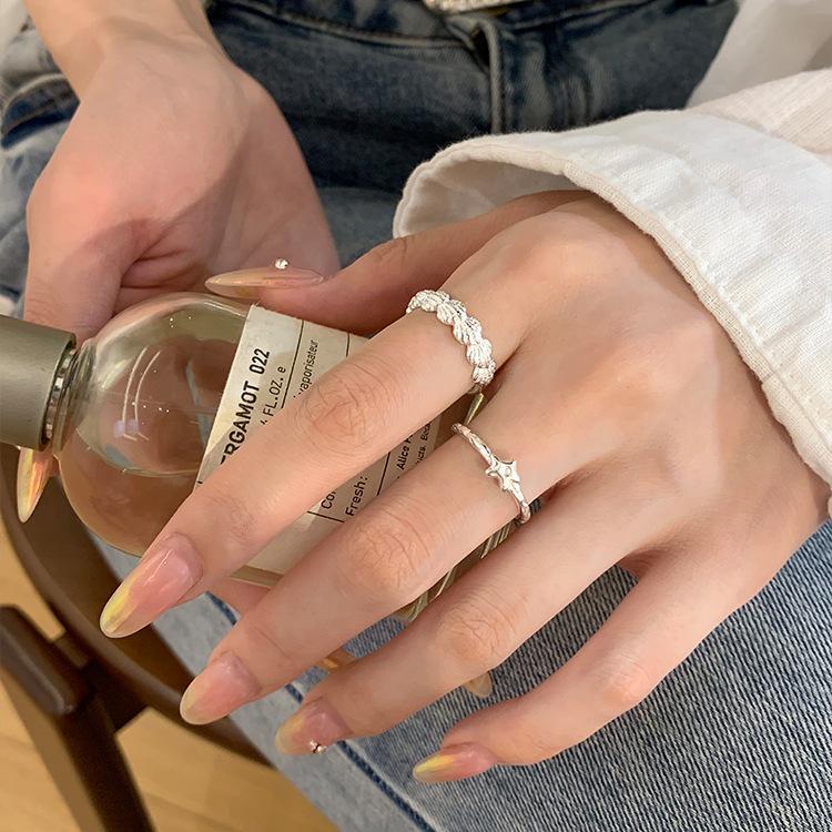 Korean Style Star Shell Ring: Versatile Open Design for Women, Perfect for Stacking and Trendy Look