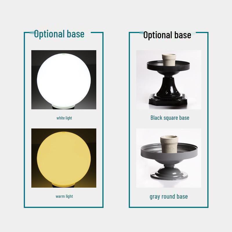 LED Waterproof Outdoor Post Light with Acrylic Spherical Shade