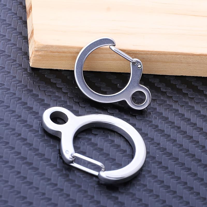 Stainless Steel Key Ring | Spring Hanging Buckle, Outdoor Hook, Backpack and Waist Buckle, Silvery Color