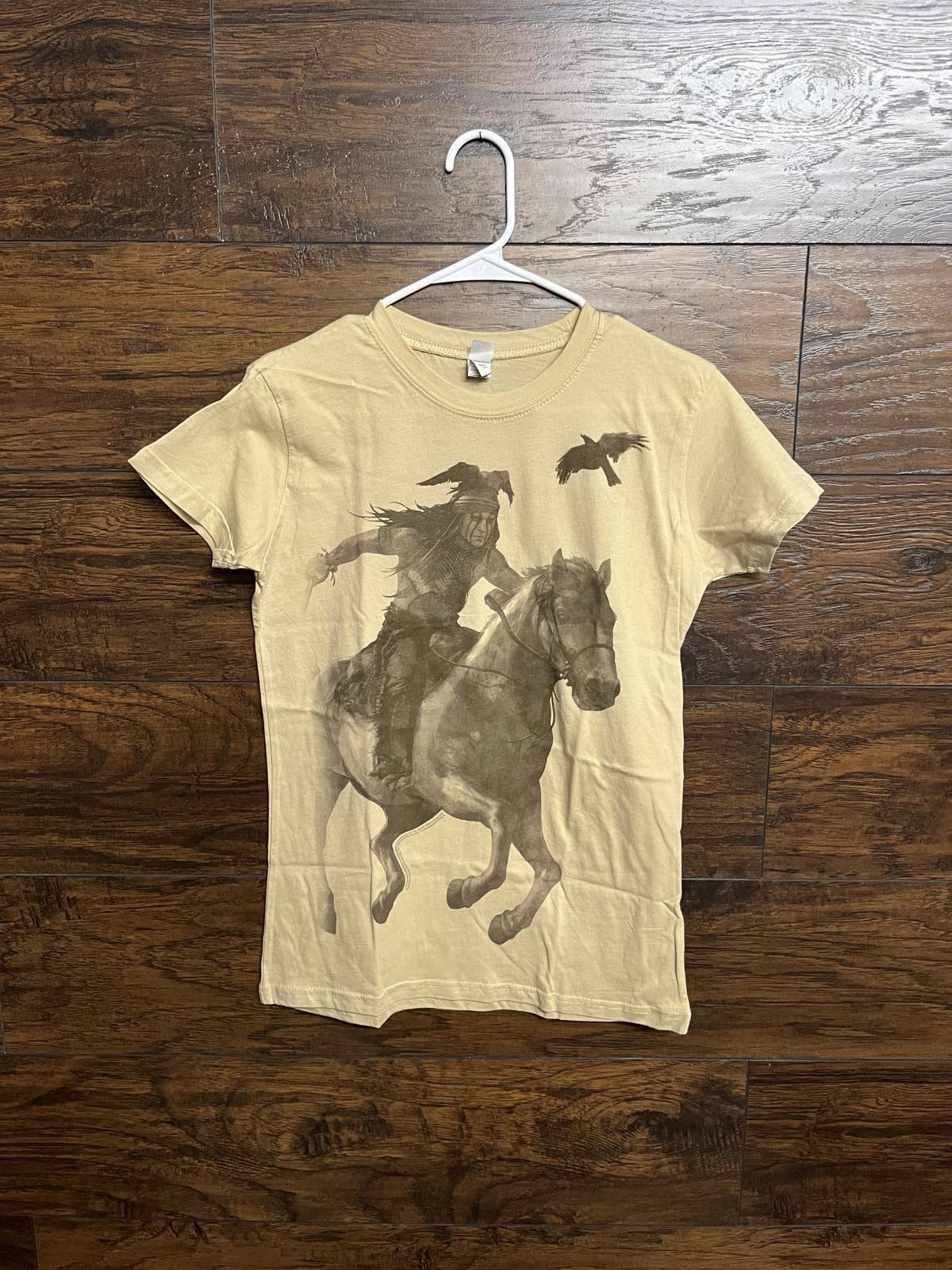 The Lone Ranger Movie Promo Johnny Depp Junior Tee Womens XXXXL