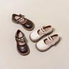 Elegant Girl Princess Shoes Embroidered Sweet Kids Mary Jane Shoes New Chic Children's Causal Dress Leather Shoes Lolita Style