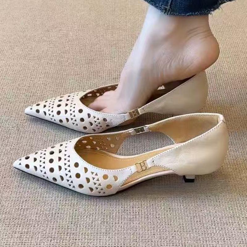Luxury Women Heeled Sandals Pointed Toe Shoes Sexy Elegant 2025 Summer Designer New Dress Pumps Party Sandalias De Mujer
